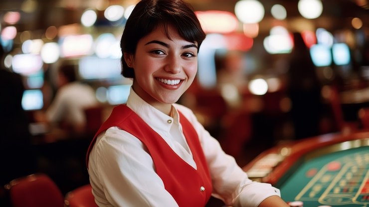 Live blackjack table with dealer and player cards on jpsonic slot